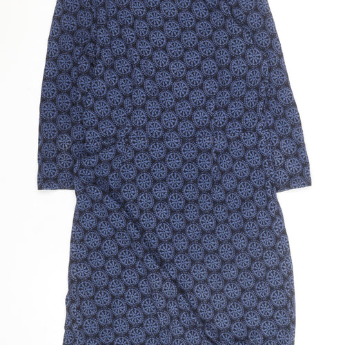 Seasalt Cornwall Women Blue Geometric Shift Dress Size 10