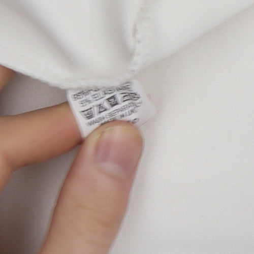 Boohoo Women White Size 10 Sleeveless Skater Dress