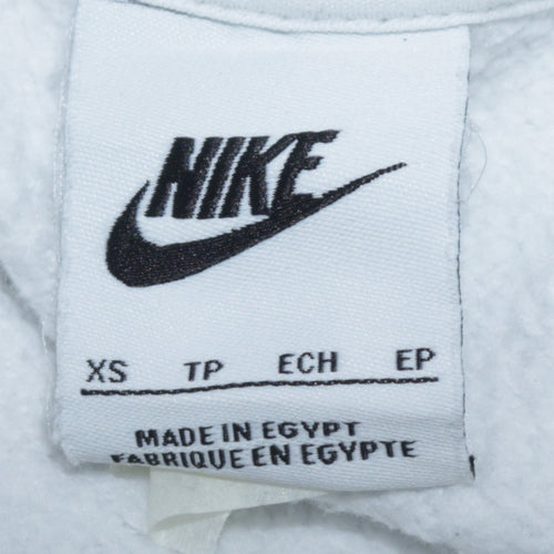 Nike Men's White XS Pullover Hoodie with Logo