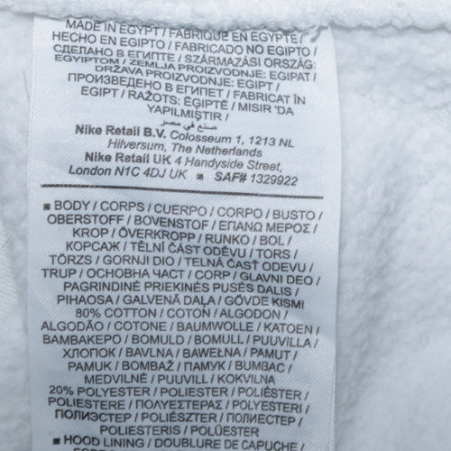 Nike Men's White XS Pullover Hoodie with Logo