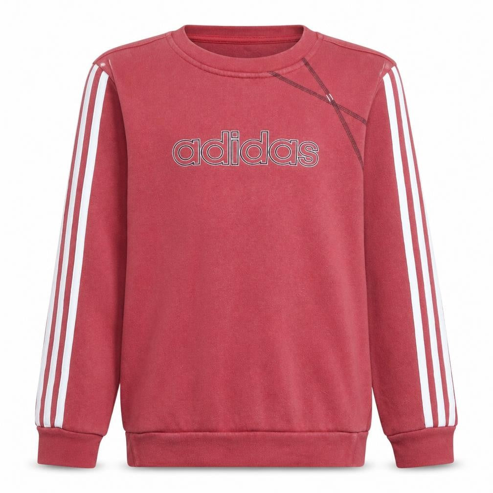 Adidas Boys Red Crew Neck Logo Sweatshirt Size 14 Years Classic Style