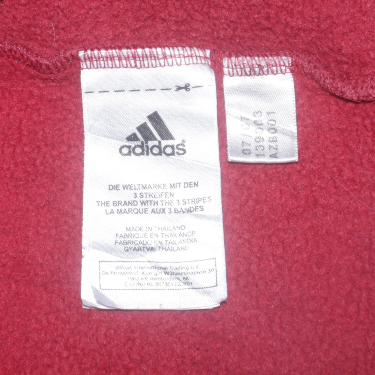 Adidas Boys Red Crew Neck Logo Sweatshirt Size 14 Years Classic Style