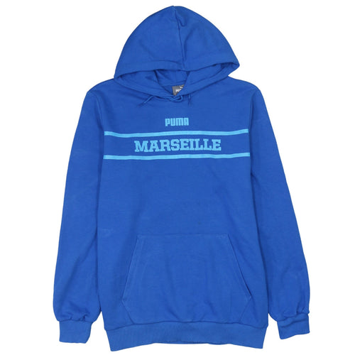 Puma Men's Blue Marseille Pullover Hoodie Size M Sportswear