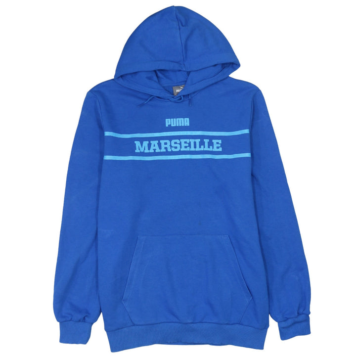 Puma Men's Blue Marseille Pullover Hoodie Size M Sportswear