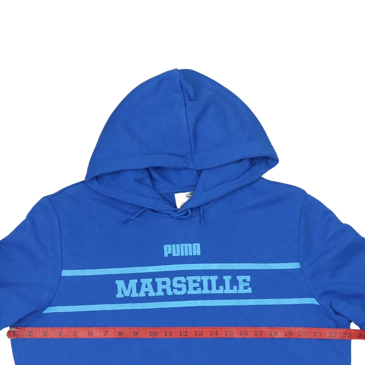 Puma Men's Blue Marseille Pullover Hoodie Size M Sportswear