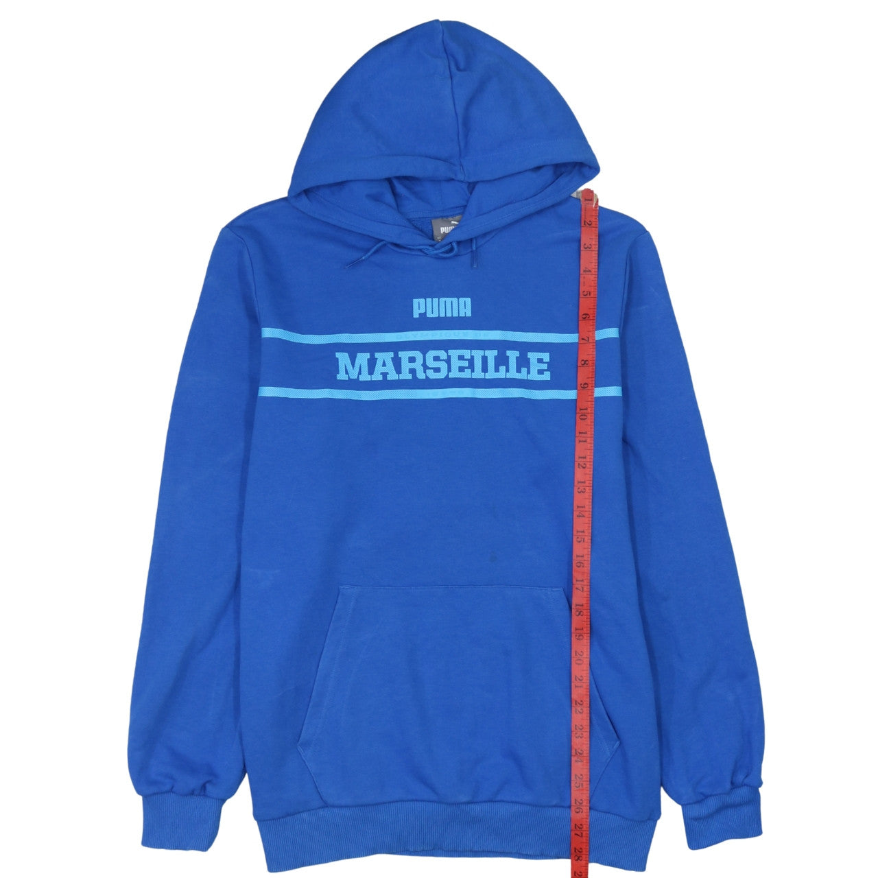 Puma Men's Blue Marseille Pullover Hoodie Size M Sportswear