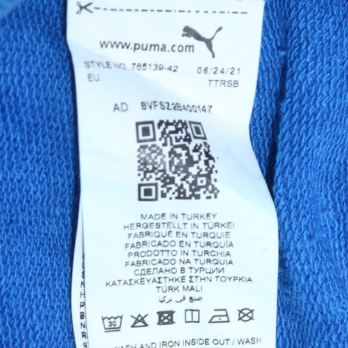 Puma Men's Blue Marseille Pullover Hoodie Size M Sportswear