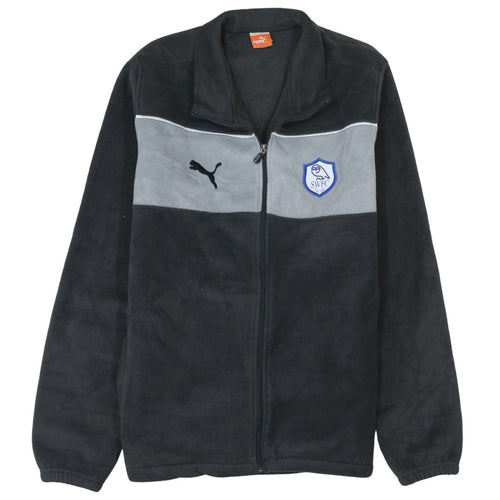 Puma Mens Black Grey XL Track Jacket SWFC Fleece Zip Up