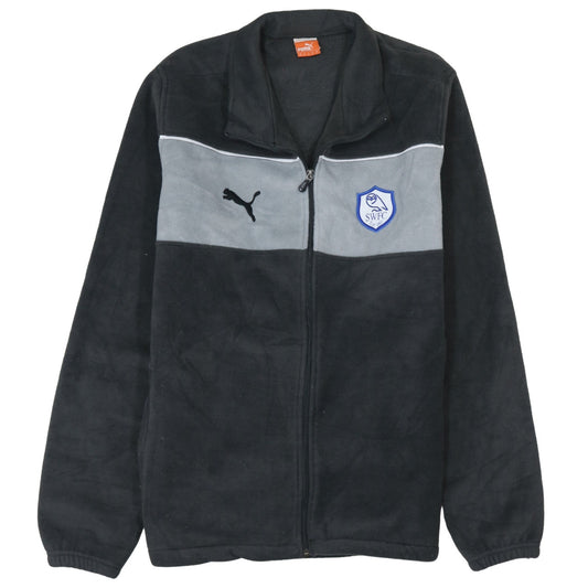 Puma Mens Black Grey XL Track Jacket SWFC Fleece Zip Up