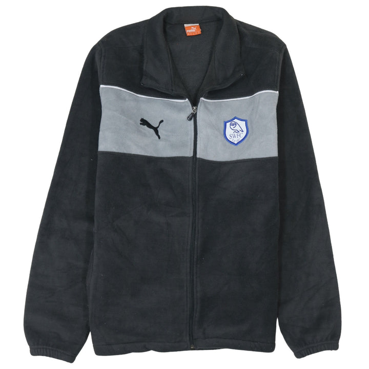 Puma Mens Black Grey XL Track Jacket SWFC Fleece Zip Up