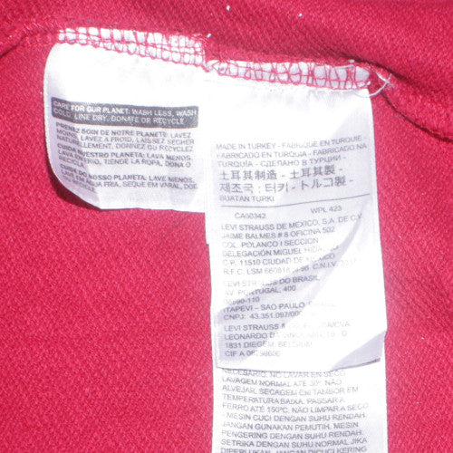 Levi's Men's Red Pullover Hoodie M Logo Graphic Fleece Sweatshirt