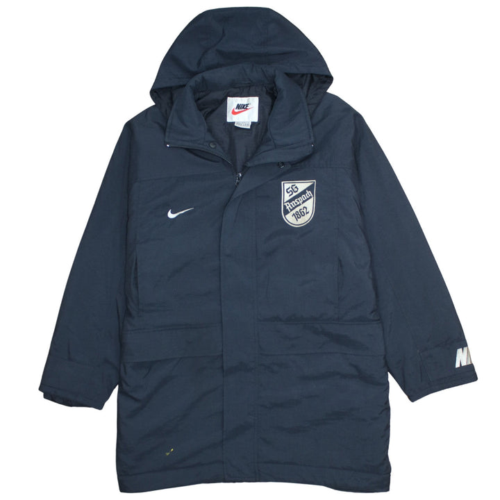 Nike Men's Blue Hooded Waterproof Parka Coat Size M Regular