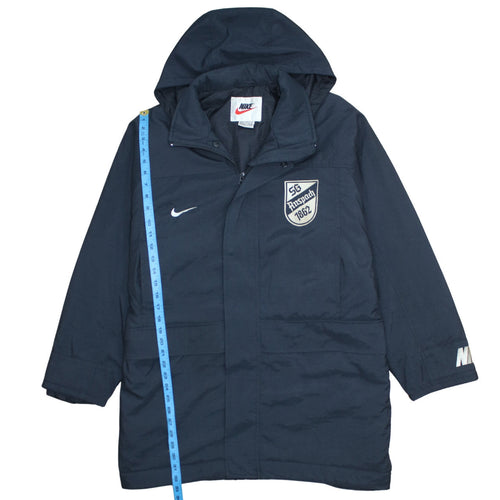Nike Men's Blue Hooded Waterproof Parka Coat Size M Regular