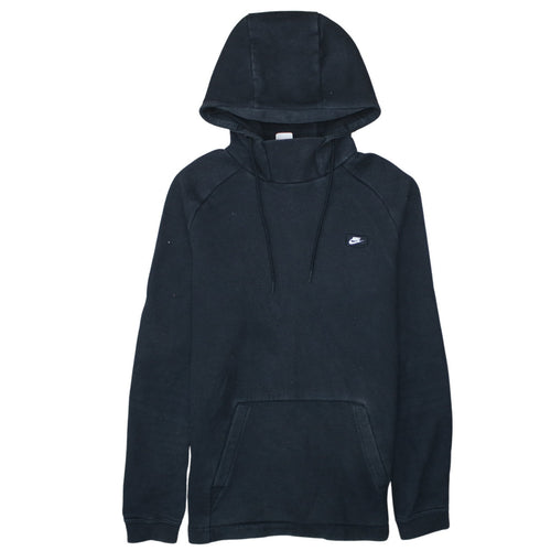 Nike Men's Black Medium Pullover Hoodie with Logo Pocket Detail