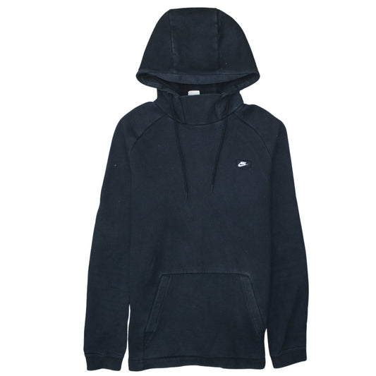 Nike Men's Black Medium Pullover Hoodie with Logo Pocket Detail