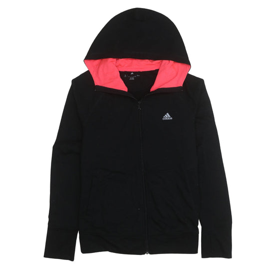 Adidas Womens Black Climalite Full Zip Hoodie Size M 12-14