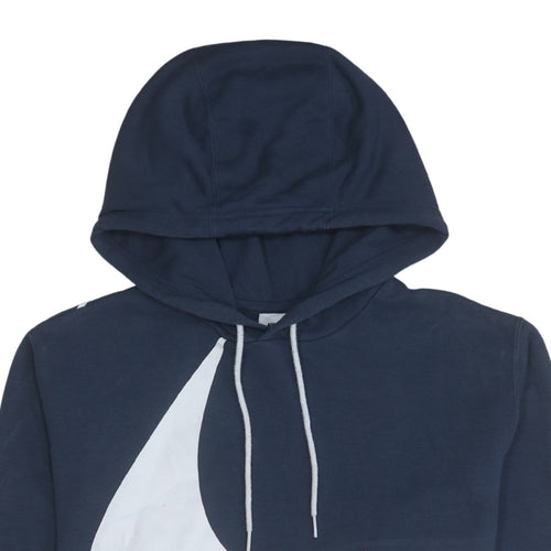 Nike Men's Blue Pullover Hoodie L Graphic Logo Sportswear