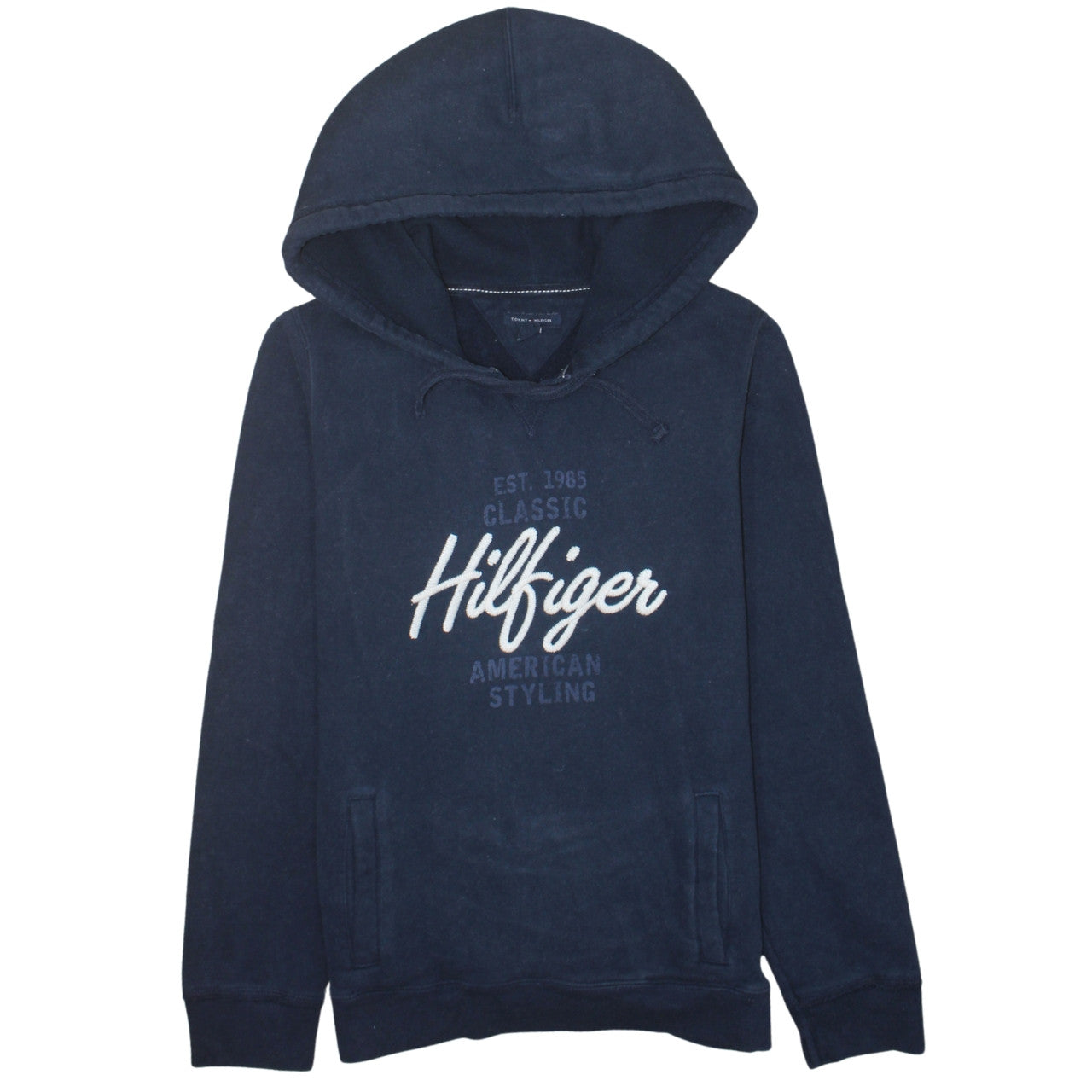 Tommy Hilfiger Men's Blue Pullover Hoodie L Classic Logo Fleece