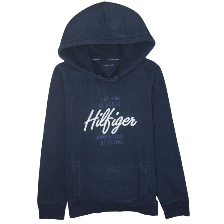 Tommy Hilfiger Men's Blue Pullover Hoodie L Classic Logo Fleece