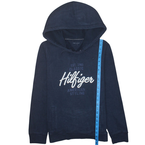 Tommy Hilfiger Men's Blue Pullover Hoodie L Classic Logo Fleece