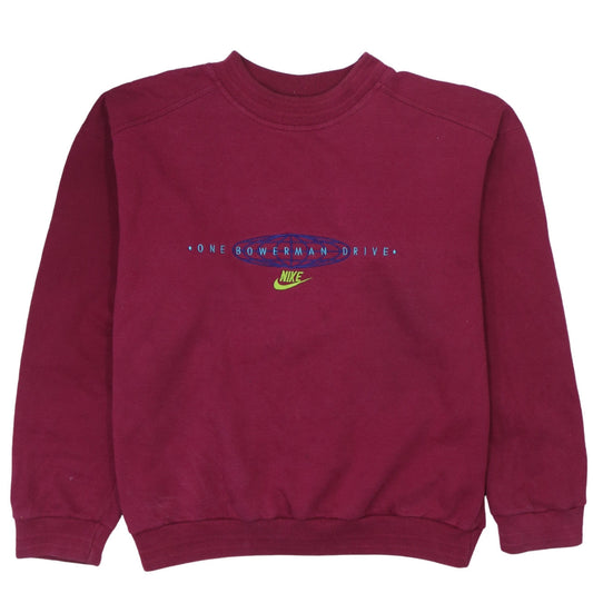 Nike Men's Red Retro Pullover Sweatshirt M Logo Print Fleece