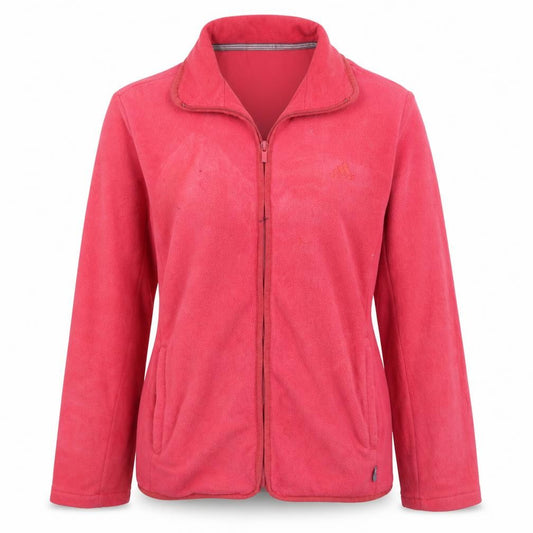 Adidas Womens Pink Fleece Full Zip Jacket Size M