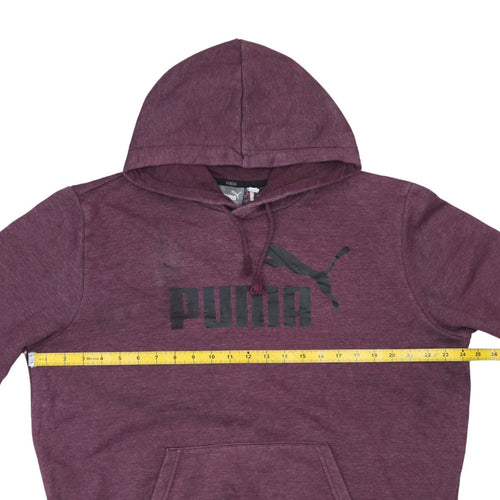 Puma Men’s Purple Pullover Hoodie L Regular Fit Logo Sports Top