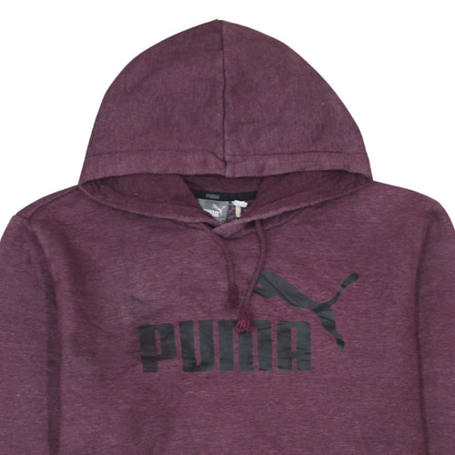 Puma Men’s Purple Pullover Hoodie L Regular Fit Logo Sports Top