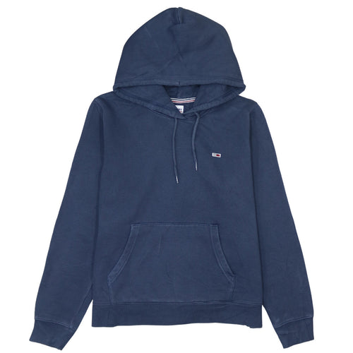 Tommy Jeans Women's Blue Pullover Hoodie Size L Cotton Blend