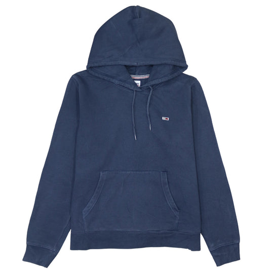 Tommy Jeans Women's Blue Pullover Hoodie Size L Cotton Blend