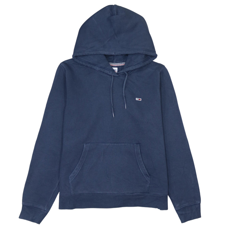 Tommy Jeans Women's Blue Pullover Hoodie Size L Cotton Blend