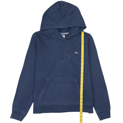 Tommy Jeans Women's Blue Pullover Hoodie Size L Cotton Blend