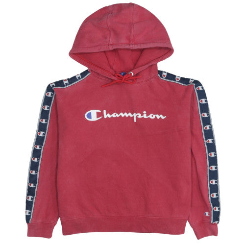 Champion Men's Red Pullover Hoodie Small Logo Fleece Sweatshirt
