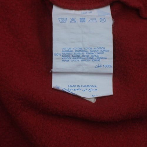 Champion Men's Red Pullover Hoodie Small Logo Fleece Sweatshirt