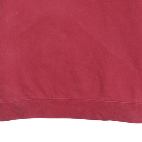 Champion Men's Red Pullover Hoodie Small Logo Fleece Sweatshirt
