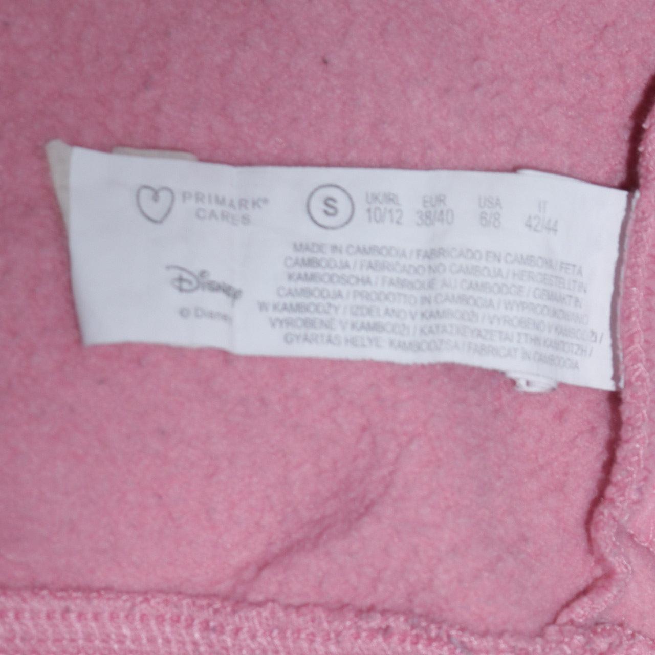 Disney Women Pink Mickey Mouse Hoodie Size Small 10/12 Pullover