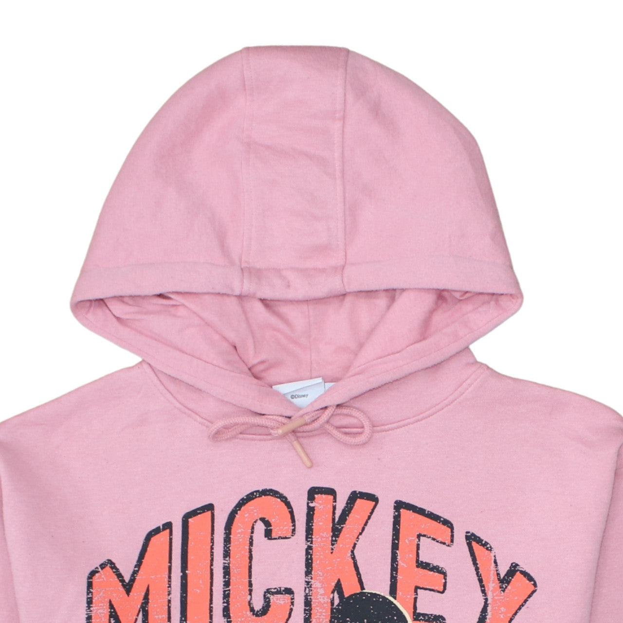 Disney Women Pink Mickey Mouse Hoodie Size Small 10/12 Pullover