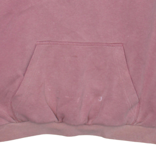 Adidas Womens Pink Pullover Hoodie Size 12 Relaxed Fit Cotton Blend