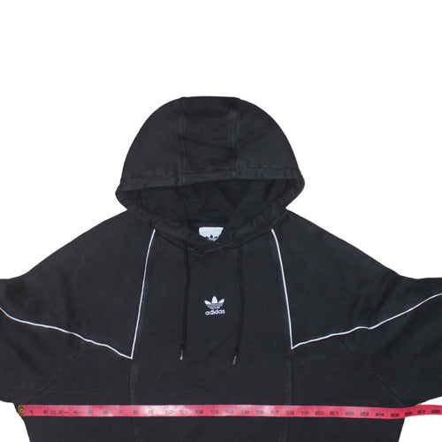 Adidas Mens Black Pullover Hoodie Size L Sportswear Fleece