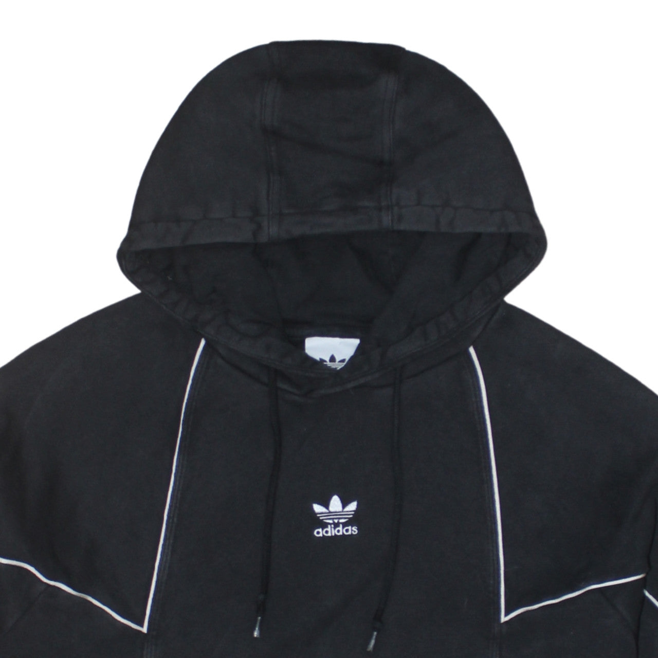 Adidas Mens Black Pullover Hoodie Size L Sportswear Fleece