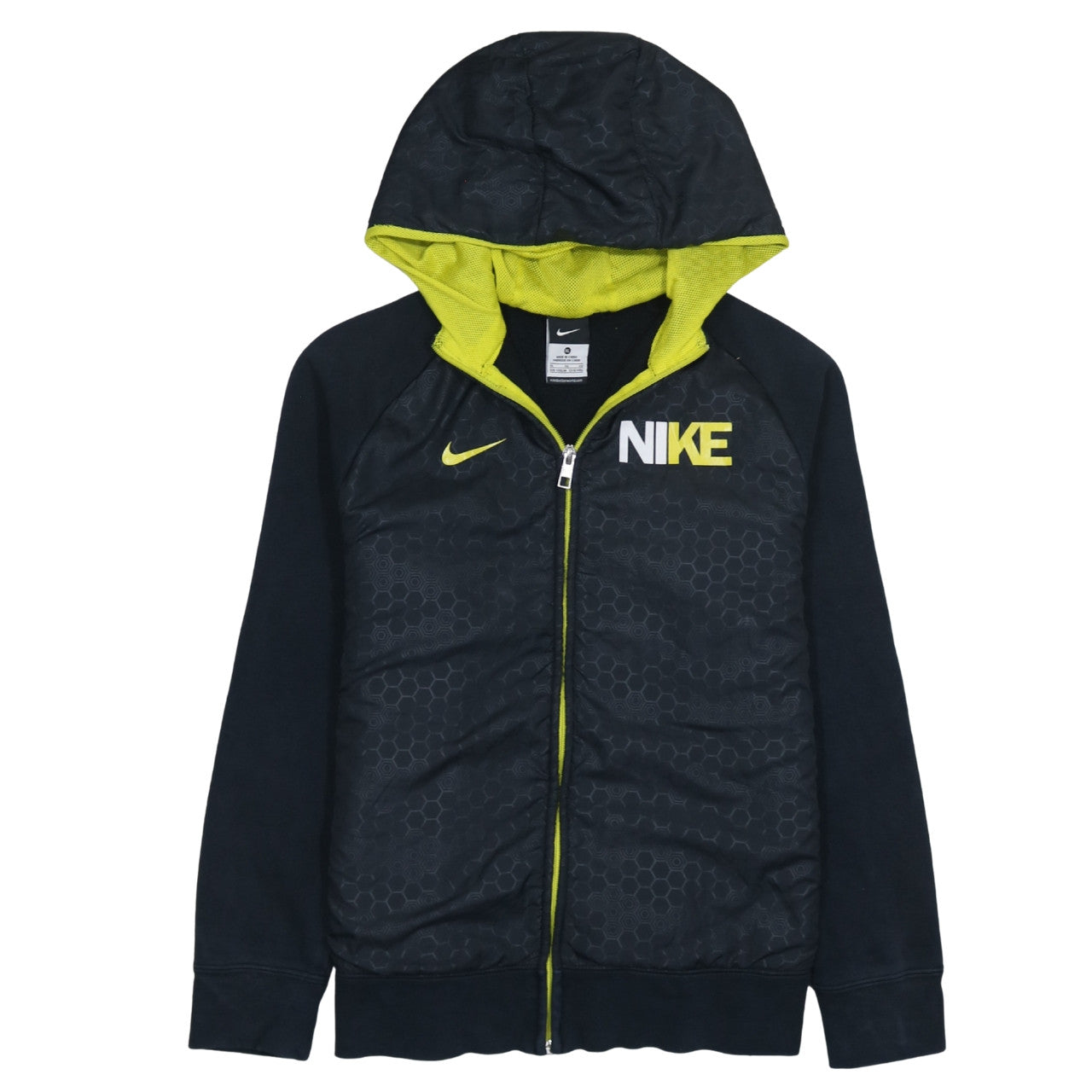 Nike Boys Black Full Zip Hoodie XL 13-15 Years Sports Fleece Zip Up