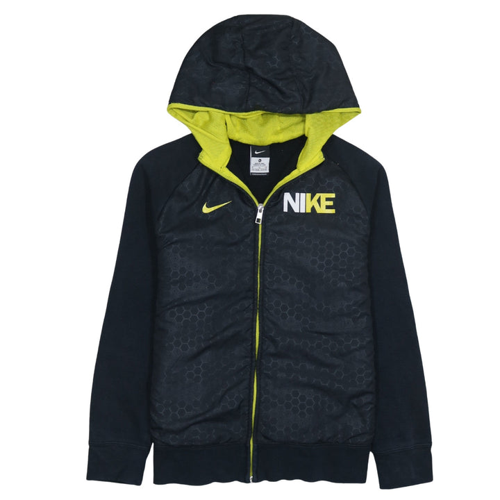 Nike Boys Black Full Zip Hoodie XL 13-15 Years Sports Fleece Zip Up