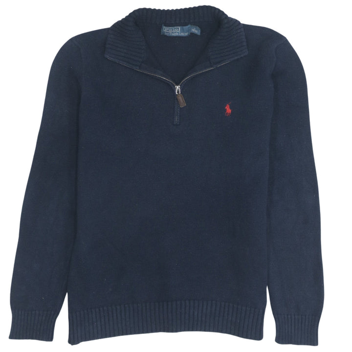 Polo Ralph Lauren Men’s Blue Cotton 1/2 Zip Jumper Size L