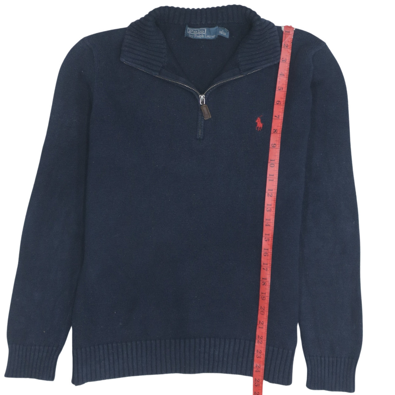 Polo Ralph Lauren Men’s Blue Cotton 1/2 Zip Jumper Size L