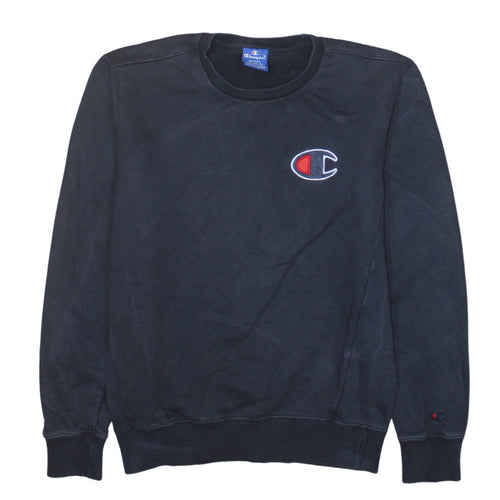 Champion Men's Black Small Crew Neck Pullover Sweatshirt