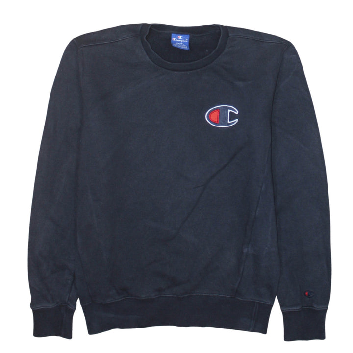 Champion Men's Black Small Crew Neck Pullover Sweatshirt