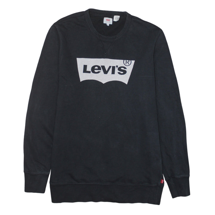 Levi's Men's Black Logo Crew Neck Pullover Sweatshirt Size M