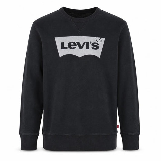 Levi's Men's Black Logo Crew Neck Pullover Sweatshirt Size M