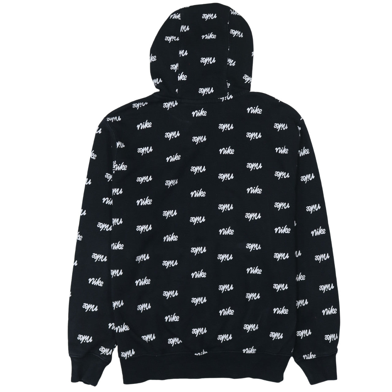 Nike Men's Black Logo Pullover Hoodie Size M Fleece Sweatshirt