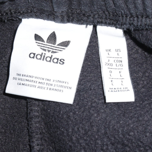 adidas Men's Black Jogger Trousers L Regular Fit Fleece Activewear